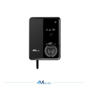 Borne de Recharge 4M ELEC 7 kW – Type 2 avec Prise & Obturateur – 32A – Câble Non Inclus – RFID & Écran LCD